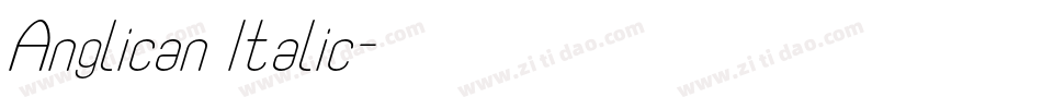 Anglican Italic字体转换